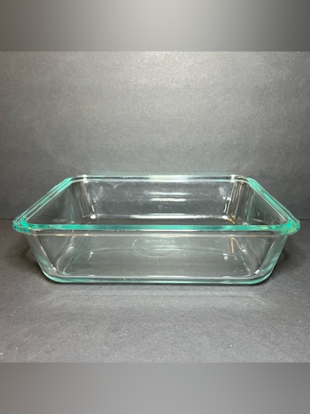 VTG Pyrex 7211R Aqua Blue Tint Glass Rectangular Casserole Baking Dish 9 x 7"